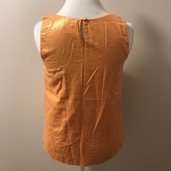 J Crew Top Peach Shimmer Tank Top - Picture 3 of 4